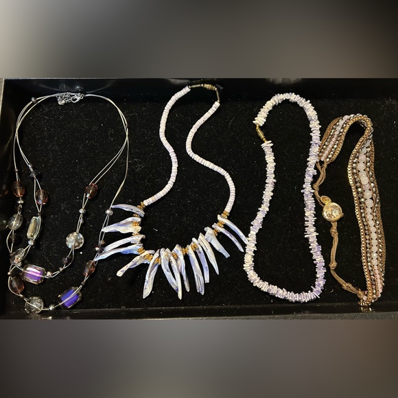 Elegant 10 Piece Light Purple Necklace Set - Picture 3 of 6